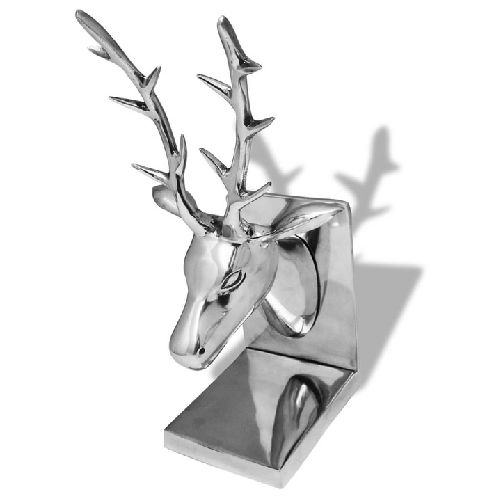 Silver Aluminium Deer Bookends – Set of 2, Decorative and Durable - Premium  from Home Treasures - Just £80.99! Shop now at Home Treasures