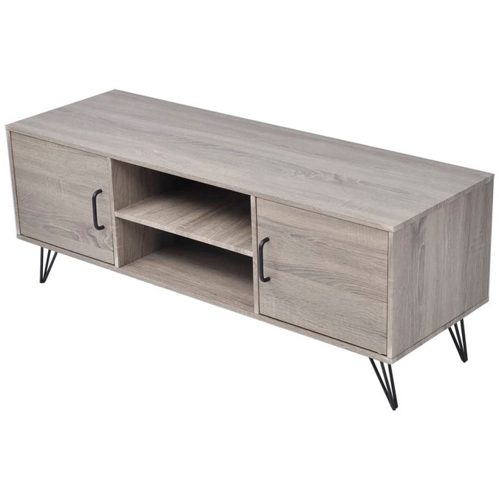 Rustic Grey TV Cabinet - 120 x 40 x 45cm | Stylish Media Console with Ample Storage & Cable Management - Premium  from Home Treasures - Just £88.99! Shop now at Home Treasures