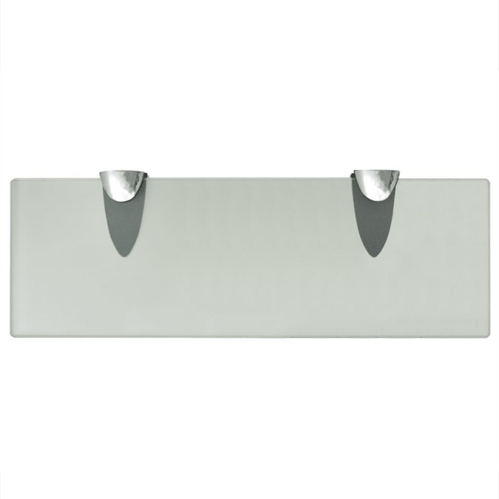 Floating Glass Wall Shelf - 30x10 cm, 8mm Tempered Safety Glass, Frosted Finish, Modern Design with Zinc Alloy Brackets - Premium  from Home Treasures - Just £15.99! Shop now at Home Treasures