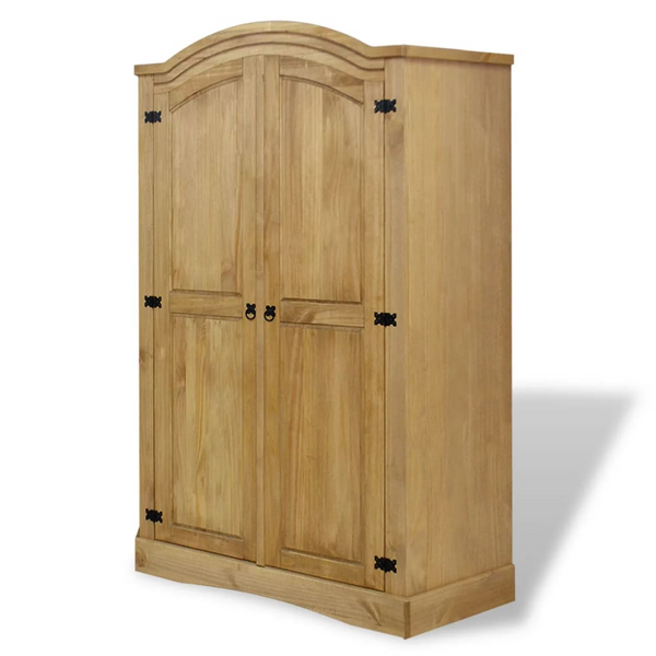 CORONA Wardrobe Mexican Pine with 2 Doors - Rustic Charm for Your Bedroom - Premium  from Home Treasures - Just £377.99! Shop now at Home Treasures