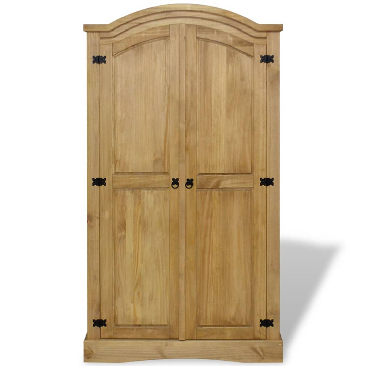 CORONA Wardrobe Mexican Pine with 2 Doors - Rustic Charm for Your Bedroom - Premium  from Home Treasures - Just £377.99! Shop now at Home Treasures