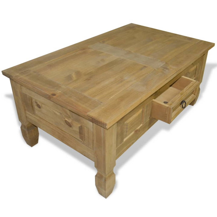 CORONA Coffee Table Mexican Pine – Rustic Charm 100x55x44 cm for Your Living Room - Premium  from Home Treasures - Just £111.99! Shop now at Home Treasures