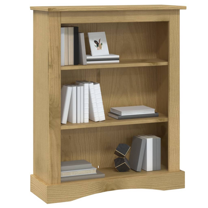 CORONA 3-Tier Bookcase - Rustic Mexican Pine, Solid Wood, Easy Assembly - 81x29x100 cm - Premium  from Home Treasures - Just £110.99! Shop now at Home Treasures