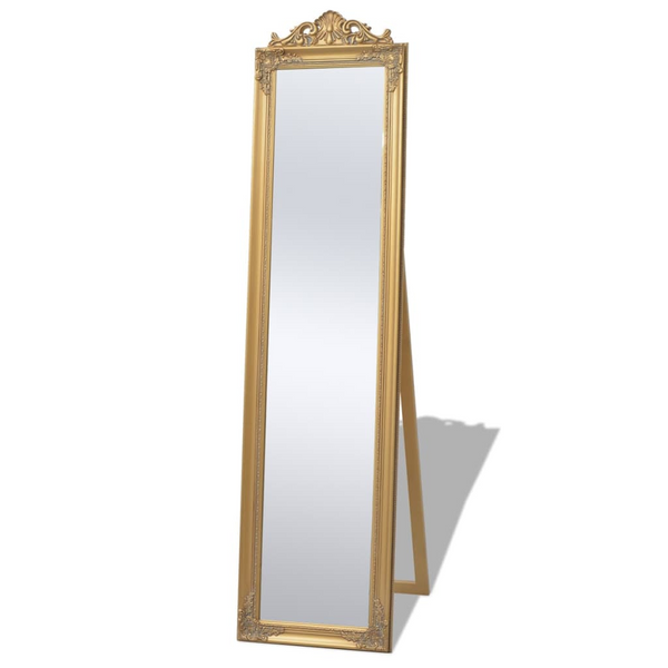 Elegant Baroque Style Free-Standing Mirror in Gold - 160x40 cm | Full-Length - Premium  from Home Treasures - Just £362.99! Shop now at Home Treasures