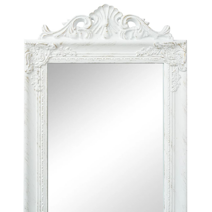 Elegant Baroque Style Free-Standing Mirror - Full-Length 160x40 cm White - Premium  from Home Treasures - Just £107.99! Shop now at Home Treasures