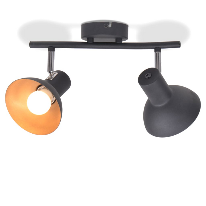 Elegant Shaded Ceiling Light in Black & Gold - Stylish Home Decor | Adjustable Spotlights | Fits E27 Bulbs - Premium  from Home Treasures - Just £24.99! Shop now at Home Treasures