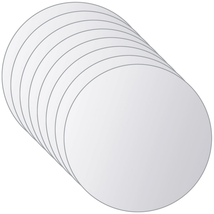 8 pcs Mirror Tiles Round Glass - Add Light and Spaciousness to Your Living Space - Premium  from Home Treasures - Just £17.99! Shop now at Home Treasures