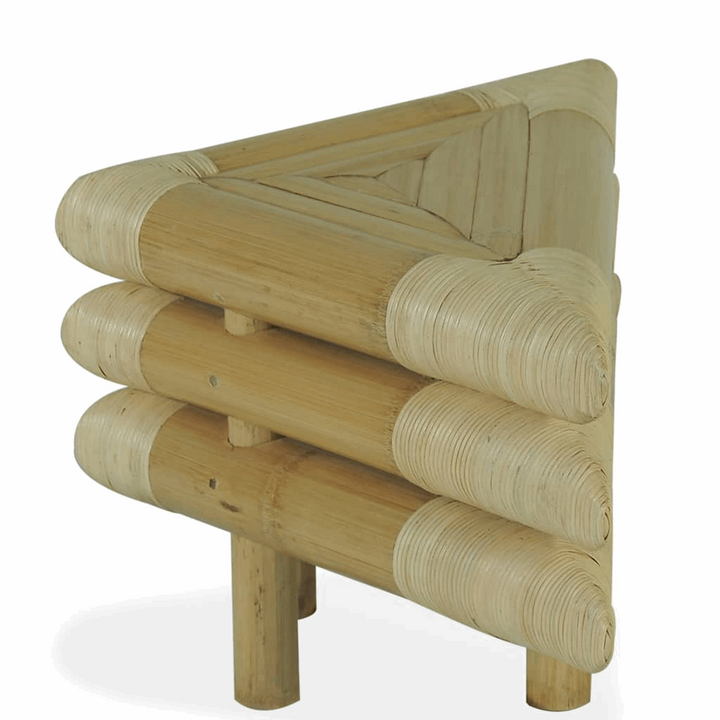 Natural Bamboo Bedside Tables - Set of 2, Rustic Nightstands 60x60x40cm - Premium  from Home Treasures - Just £188.99! Shop now at Home Treasures