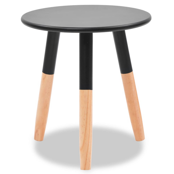 Solid Pinewood Scandinavian Side Table Set of 2 (Black) - Modern Minimalist Design, Easy Assembly, Ideal for Living Room or Lounge Room - Premium  from Home Treasures - Just £63.99! Shop now at Home Treasures