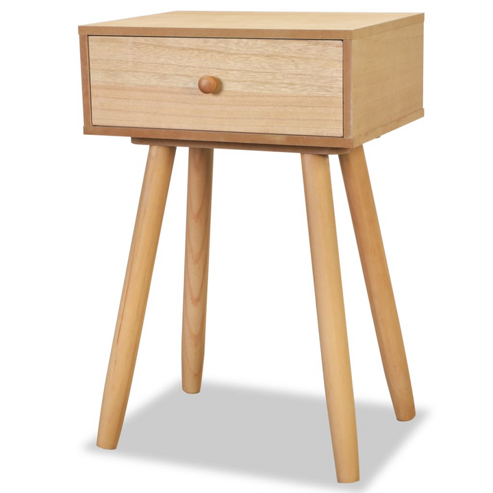 Stylish Solid Pine Bedside Tables in Brown, Set of 2 - 40 x 30 x 61cm, Elegant Nightstands with Drawer, High-Quality Pinewood and MDF - Premium  from Home Treasures - Just £107.99! Shop now at Home Treasures