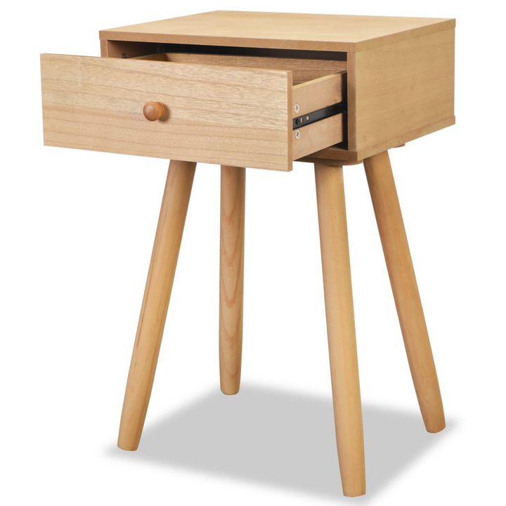 Stylish Solid Pine Bedside Tables in Brown, Set of 2 - 40 x 30 x 61cm, Elegant Nightstands with Drawer, High-Quality Pinewood and MDF - Premium  from Home Treasures - Just £107.99! Shop now at Home Treasures