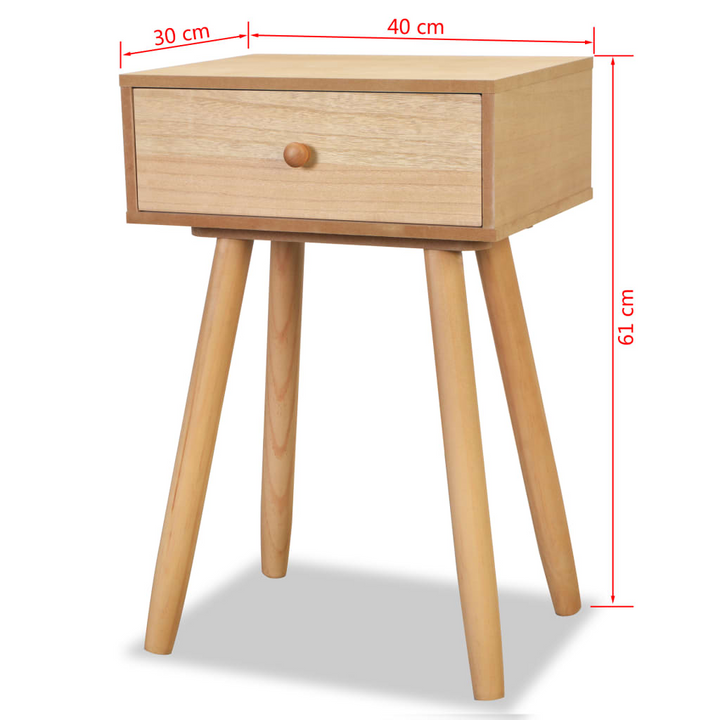 Stylish Solid Pine Bedside Tables in Brown, Set of 2 - 40 x 30 x 61cm, Elegant Nightstands with Drawer, High-Quality Pinewood and MDF - Premium  from Home Treasures - Just £107.99! Shop now at Home Treasures