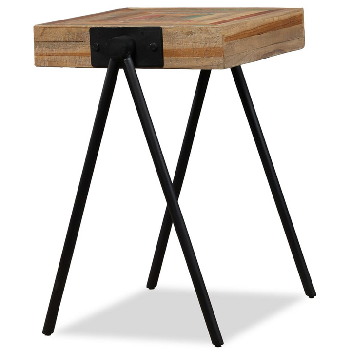 Reclaimed Teak Side Table - Durable, Industrial Design with Unique Multicolour Finish - Premium  from Home Treasures - Just £85.99! Shop now at Home Treasures