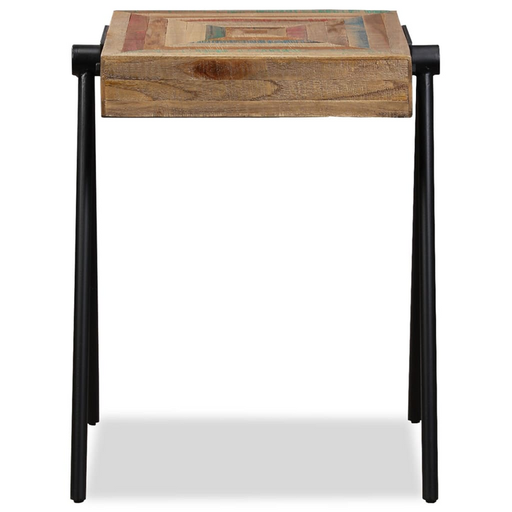 Reclaimed Teak Side Table - Durable, Industrial Design with Unique Multicolour Finish - Premium  from Home Treasures - Just £77.99! Shop now at Home Treasures