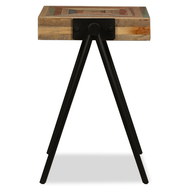 Reclaimed Teak Side Table - Durable, Industrial Design with Unique Multicolour Finish - Premium  from Home Treasures - Just £85.99! Shop now at Home Treasures