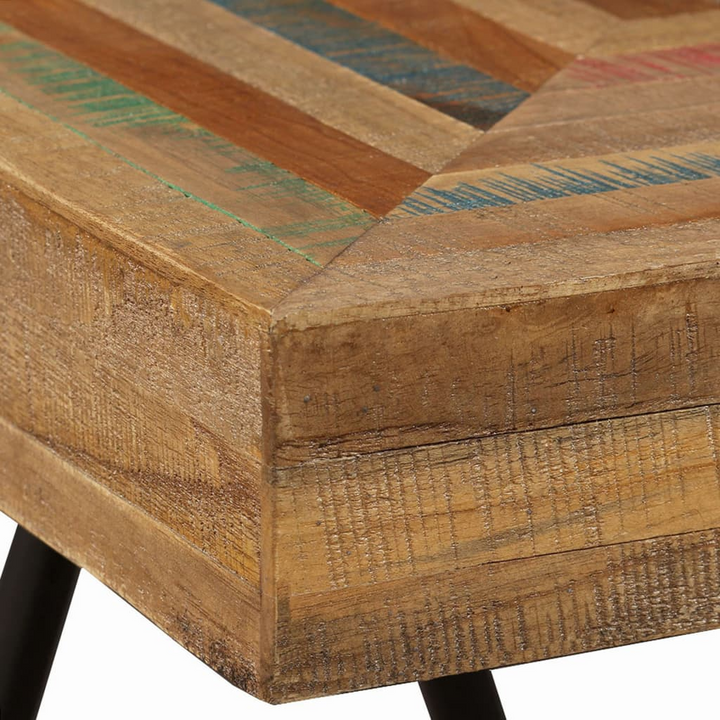 Reclaimed Teak Side Table - Durable, Industrial Design with Unique Multicolour Finish - Premium  from Home Treasures - Just £85.99! Shop now at Home Treasures