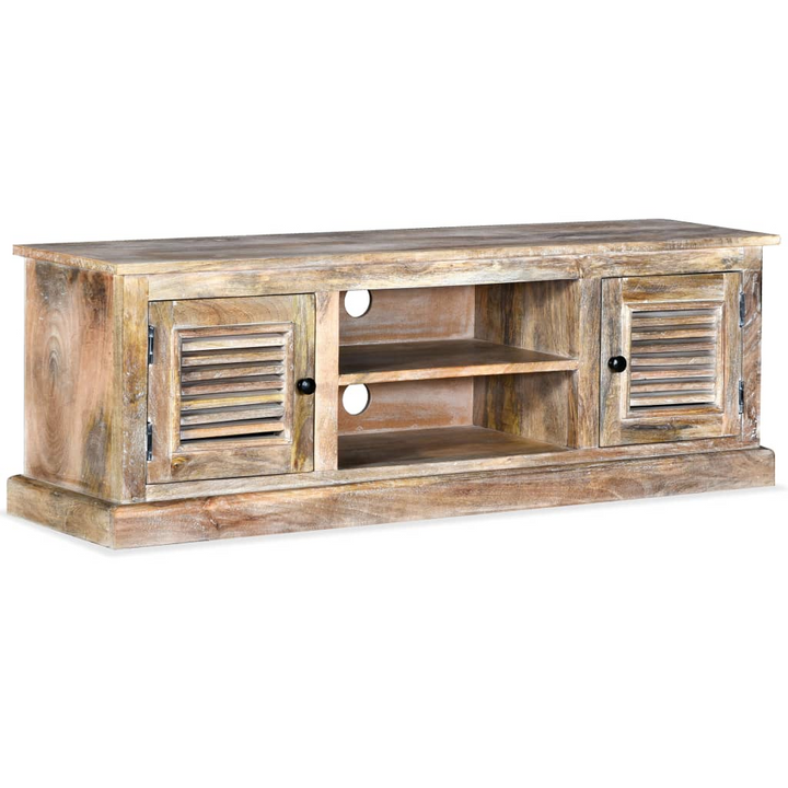 Vintage Style Solid Mango Wood TV Cabinet - 120 x 30 x 40 cm | Rustic Wooden Entertainment Unit - Premium  from Home Treasures - Just £245.99! Shop now at Home Treasures