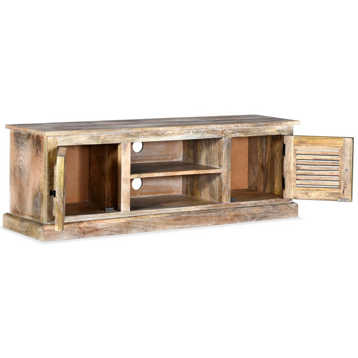 Vintage Style Solid Mango Wood TV Cabinet - 120 x 30 x 40 cm | Rustic Wooden Entertainment Unit - Premium  from Home Treasures - Just £245.99! Shop now at Home Treasures