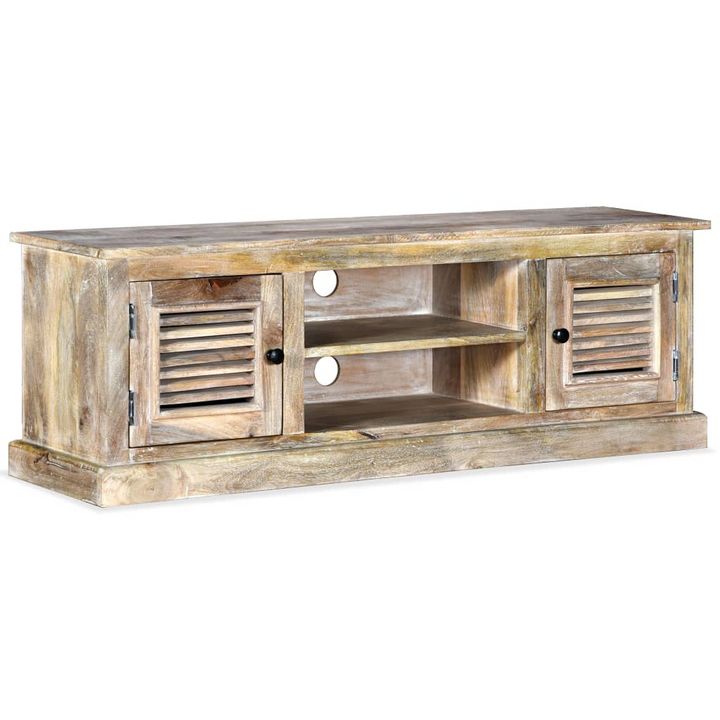 Vintage Style Solid Mango Wood TV Cabinet - 120 x 30 x 40 cm | Rustic Wooden Entertainment Unit - Premium  from Home Treasures - Just £245.99! Shop now at Home Treasures