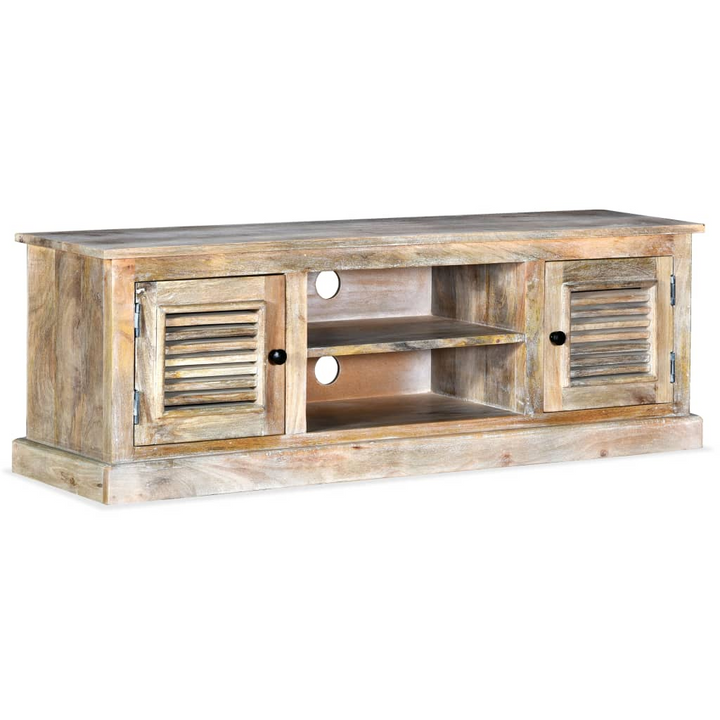 Vintage Style Solid Mango Wood TV Cabinet - 120 x 30 x 40 cm | Rustic Wooden Entertainment Unit - Premium  from Home Treasures - Just £245.99! Shop now at Home Treasures