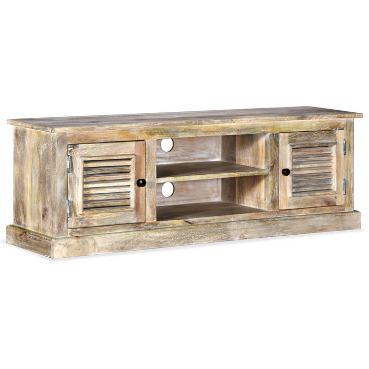 Vintage Style Solid Mango Wood TV Cabinet - 120 x 30 x 40 cm | Rustic Wooden Entertainment Unit - Premium  from Home Treasures - Just £245.99! Shop now at Home Treasures