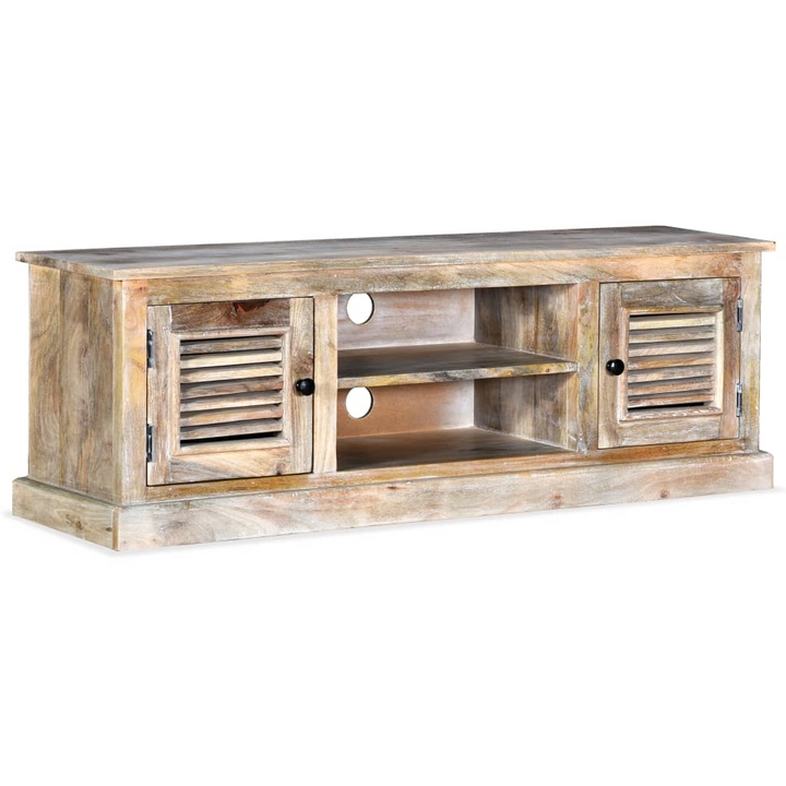 Vintage Style Solid Mango Wood TV Cabinet - 120 x 30 x 40 cm | Rustic Wooden Entertainment Unit - Premium  from Home Treasures - Just £245.99! Shop now at Home Treasures