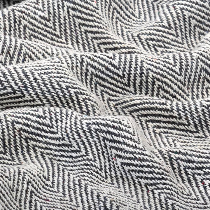 Cotton Herringbone Throw Blanket 220x250 cm - Navy Blue - Premium  from Home Treasures - Just £38.99! Shop now at Home Treasures