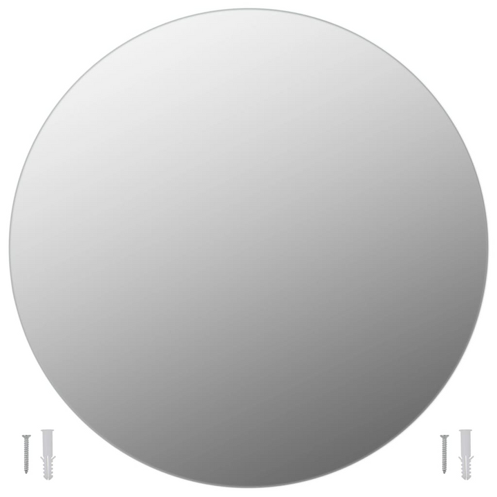 70 cm Round Glass Wall Mirror - Elegant Minimalistic Home Decor for Living Room, Bedroom, and Dressing Room - Premium  from Home Treasures - Just £56.99! Shop now at Home Treasures