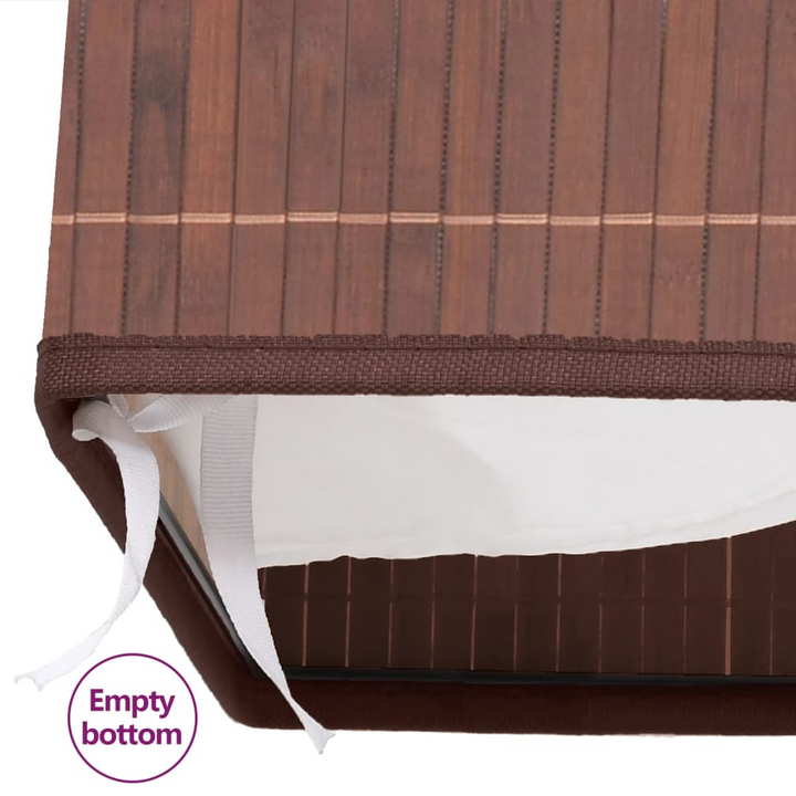 Rectangular Bamboo Laundry Bin - Brown | Stylish & Functional Storage Solution - Premium  from Home Treasures - Just £23.99! Shop now at Home Treasures