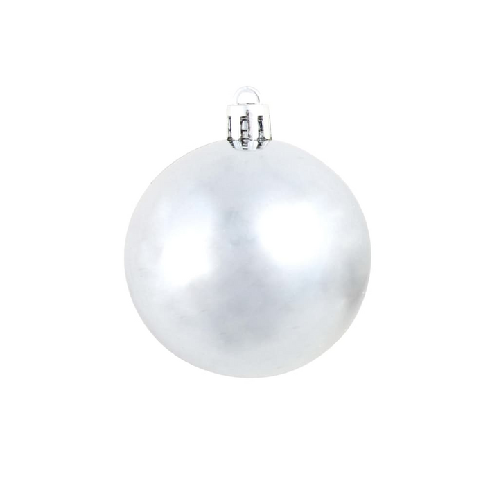 100 Piece Christmas Ball Set - White & Grey, Shatterproof Baubles in Various Sizes: 3cm, 4cm, 6cm - Premium  from Home Treasures - Just £29.99! Shop now at Home Treasures