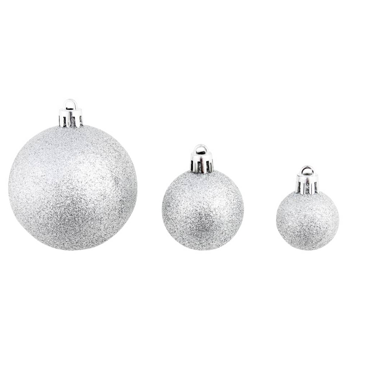 100 Piece Christmas Ball Set - Shiny Silver Decorations for Your Christmas Tree - Premium  from Home Treasures - Just £20.99! Shop now at Home Treasures