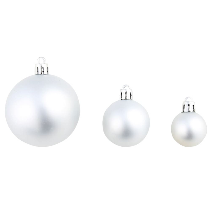 100 Piece Christmas Ball Set - Shiny Silver Decorations for Your Christmas Tree - Premium  from Home Treasures - Just £20.99! Shop now at Home Treasures