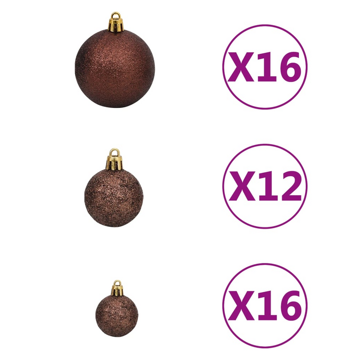 100 Piece Christmas Ball Set - Shatterproof Ornaments in Brown, Bronze, Gold for Tree Decoration - Premium  from Home Treasures - Just £26.99! Shop now at Home Treasures