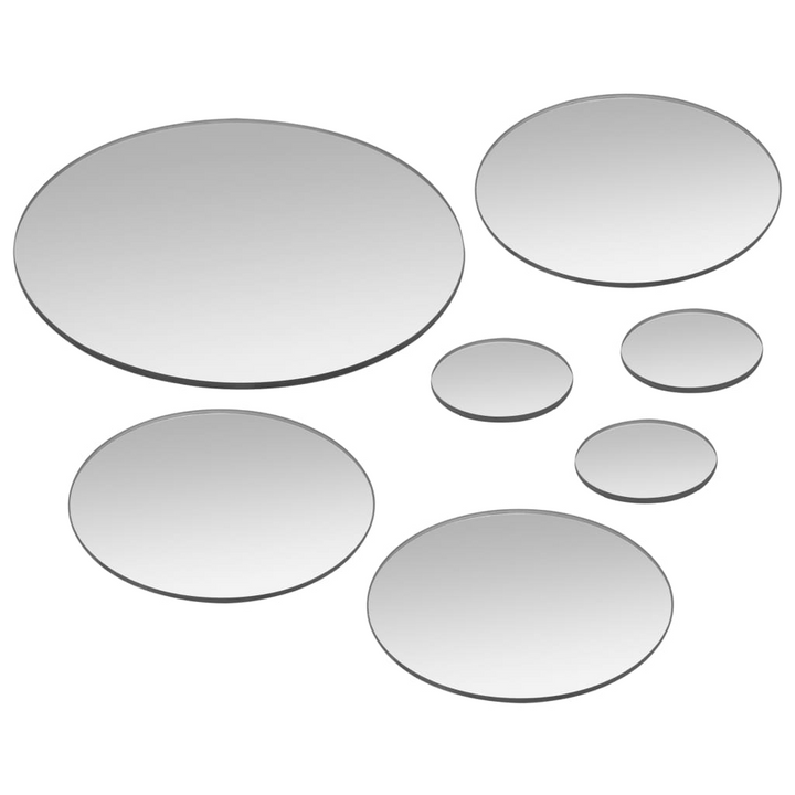 7-Piece Wall Mirror Set - Round Glass Mirrors for Minimalistic Home Decor - Premium  from Home Treasures - Just £15.99! Shop now at Home Treasures