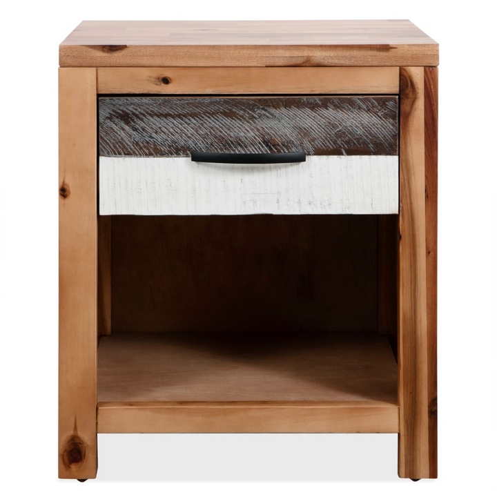 Stylish Solid Acacia Bedside Tables - Set of 2 (Brown) - 40 x 30 x 48 cm - Unique Design, Durable & Easy to Assemble - Premium  from Home Treasures - Just £174.99! Shop now at Home Treasures