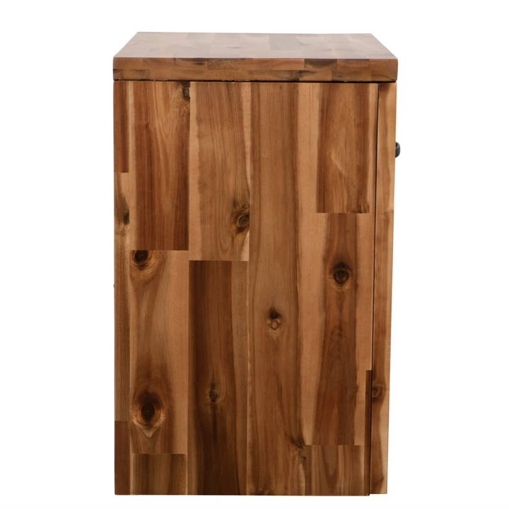 Stylish Solid Acacia Bedside Tables - Set of 2 (Brown) - 40 x 30 x 48 cm - Unique Design, Durable & Easy to Assemble - Premium  from Home Treasures - Just £174.99! Shop now at Home Treasures