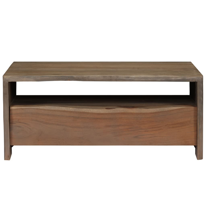 Rustic Grey Solid Acacia Wood Live Edge Coffee Table - 90x50x40 cm | Handmade, Unique, No Assembly Required - Premium  from Home Treasures - Just £190.99! Shop now at Home Treasures