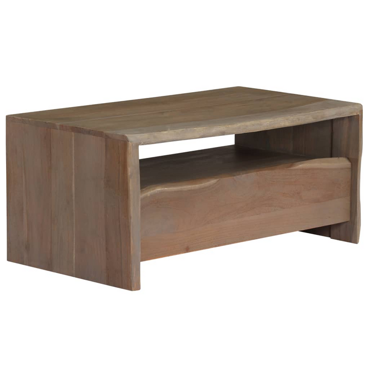 Rustic Grey Solid Acacia Wood Live Edge Coffee Table - 90x50x40 cm | Handmade, Unique, No Assembly Required - Premium  from Home Treasures - Just £190.99! Shop now at Home Treasures