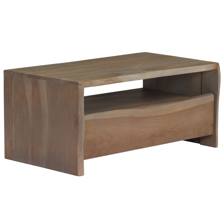 Rustic Grey Solid Acacia Wood Live Edge Coffee Table - 90x50x40 cm | Handmade, Unique, No Assembly Required - Premium  from Home Treasures - Just £190.99! Shop now at Home Treasures