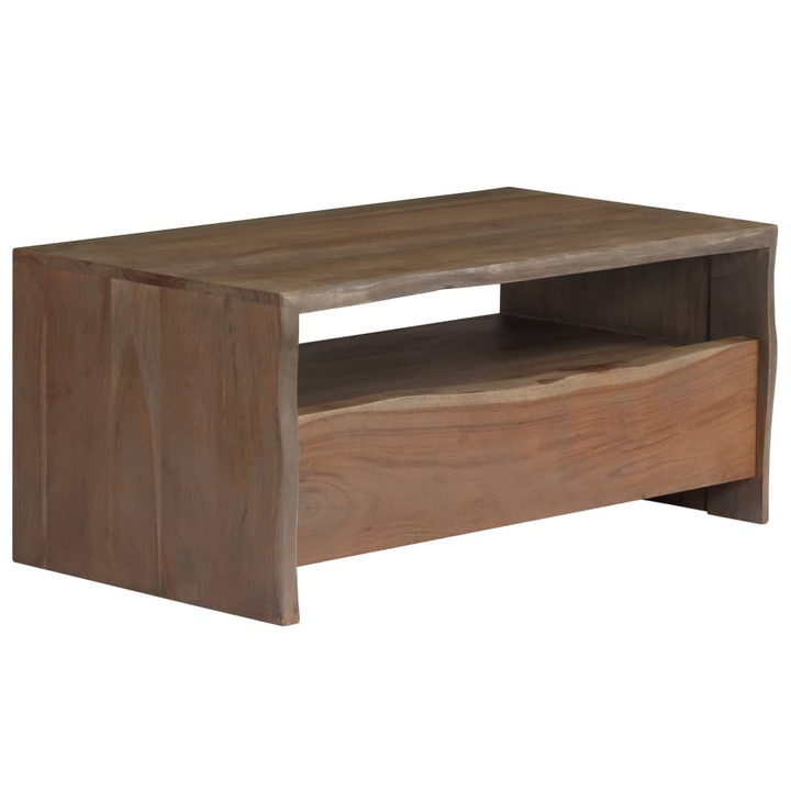 Rustic Grey Solid Acacia Wood Live Edge Coffee Table - 90x50x40 cm | Handmade, Unique, No Assembly Required - Premium  from Home Treasures - Just £141.99! Shop now at Home Treasures