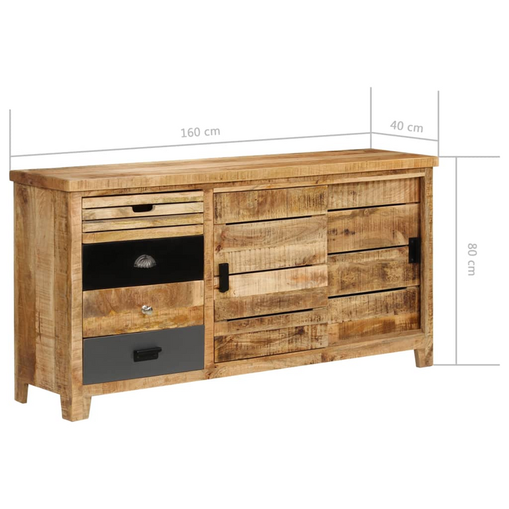 Elegant Solid Mango Wood Sideboard - 160 x 40 x 80 cm | Durable & Stylish Storage Solution - Premium  from Home Treasures - Just £1058.99! Shop now at Home Treasures