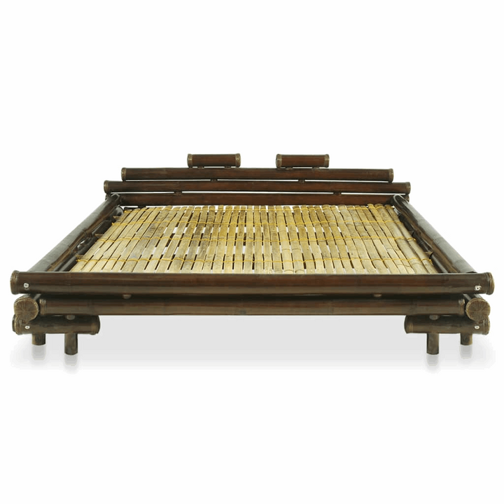 Elegant Dark Brown Bamboo Bed Frame - 180 x 200cm | Eco-Friendly & Durable Design - Premium Beds, Frames &amp; Bases from Home Treasures - Just £1201.99! Shop now at Home Treasures