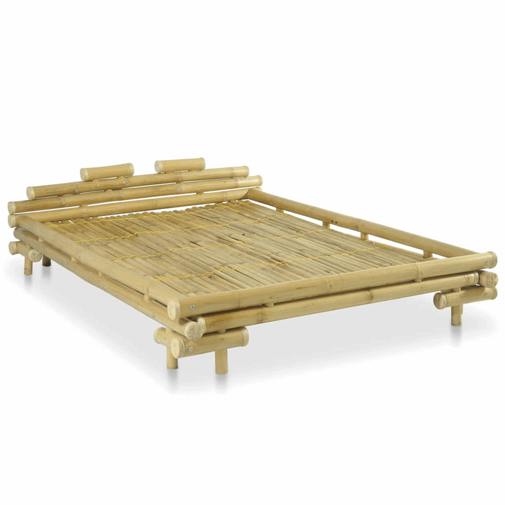 Eco-Friendly Bamboo Bed Frame 140 x 200cm - Sturdy, Sustainable, and Stylish - Premium Beds, Frames &amp; Bases from Home Treasures - Just £1079.99! Shop now at Home Treasures