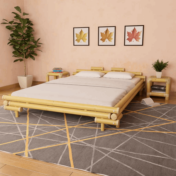 Eco-Friendly Bamboo Bed Frame 160 x 200cm – Natural, Durable, and Stylish Bedding Solution - Premium  from Home Treasures - Just £1092.99! Shop now at Home Treasures