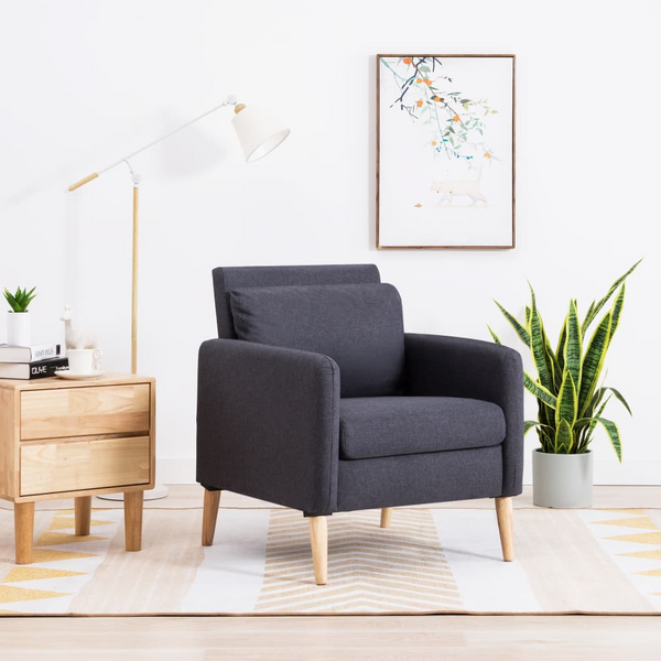 Modern Style Dark Grey Armchair - Scandinavian Design, Comfortable Upholstery, Easy Assembly - Premium  from Home Treasures - Just £204.99! Shop now at Home Treasures