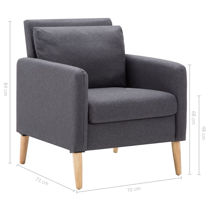 Modern Style Dark Grey Armchair - Scandinavian Design, Comfortable Upholstery, Easy Assembly - Premium  from Home Treasures - Just £204.99! Shop now at Home Treasures