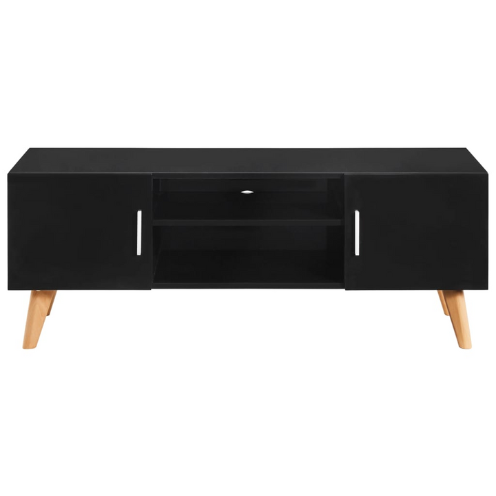 Modern Skandi TV Cabinet in Black - High Gloss Finish, 120 x 40 x 46 cm | Sleek & Durable Storage Solution - Premium  from Home Treasures - Just £173.99! Shop now at Home Treasures