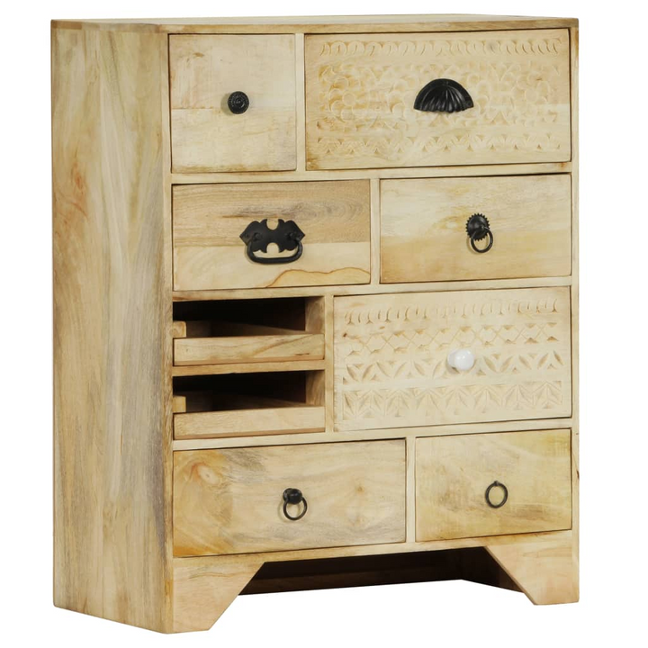 Elegant Solid Mango Chest of Drawers with White Bleach Finish – 60x30x75cm, Vintage Charm and Durable Design - Premium  from Home Treasures - Just £239.99! Shop now at Home Treasures