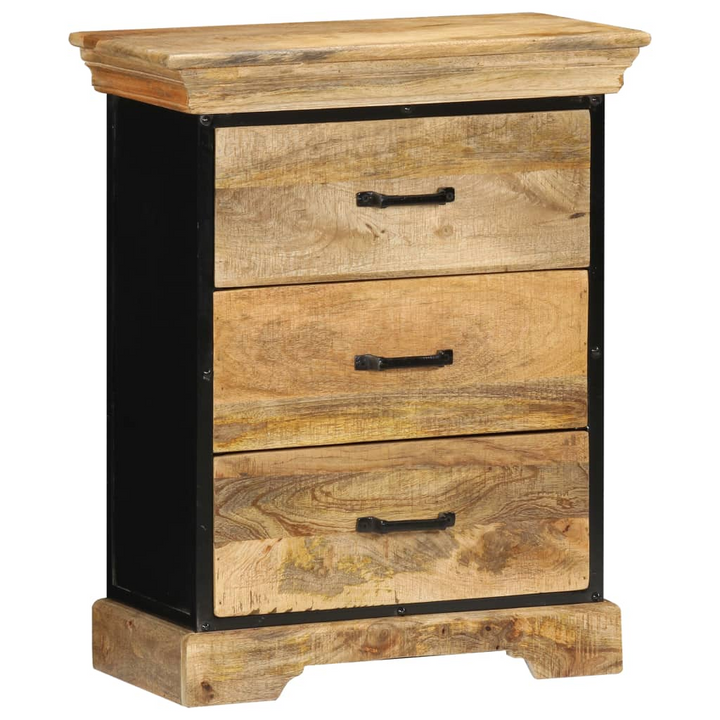 Elegant Solid Mango Wood Chest of Drawers - 3-Drawer Vintage Style Storage Cabinet, 60 x 30 x 75 cm - Premium  from Home Treasures - Just £236.99! Shop now at Home Treasures