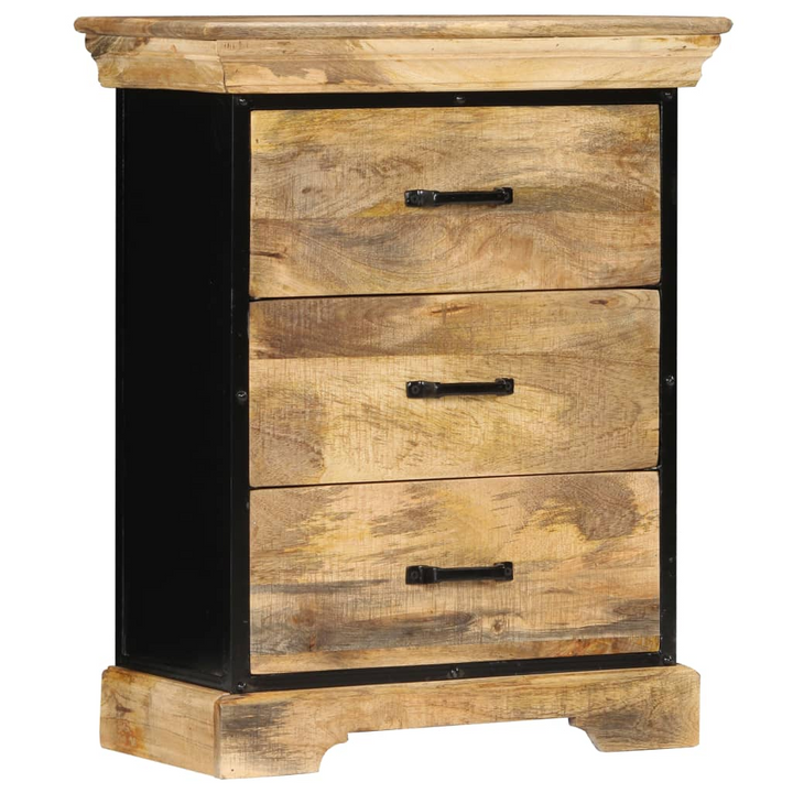 Elegant Solid Mango Wood Chest of Drawers - 3-Drawer Vintage Style Storage Cabinet, 60 x 30 x 75 cm - Premium  from Home Treasures - Just £236.99! Shop now at Home Treasures